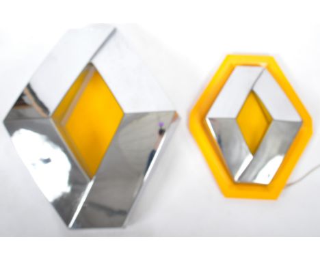 Renault - A pair of late 20th Century / early 21st Century contemporary retro car motoring point of sale showroom advertising