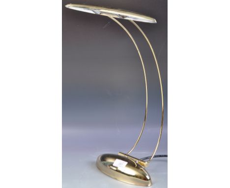 Ross - Model T-121 - A contemporary retro vintage Italian style brass reading lamp / desk top lamp having an oval elongated s