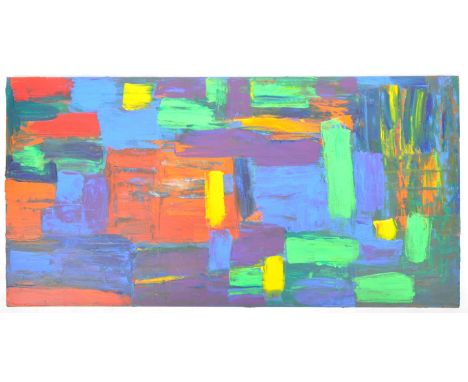Frances Bildner Corporate Abstract British Artist - A large and impressive contemporary modern art acrylic on canvas painting