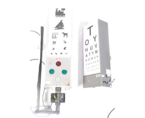 Hamblin - A&nbsp;20th Century Ophthalmology / Optician's Snellen medical eye examination four sided light box chart raised on
