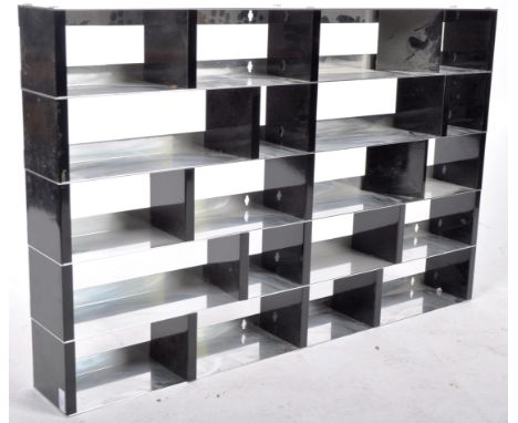 Habitat - A retro vintage 20th Century high end British design wall hanging / free standing pigeon hole book / display shelvi