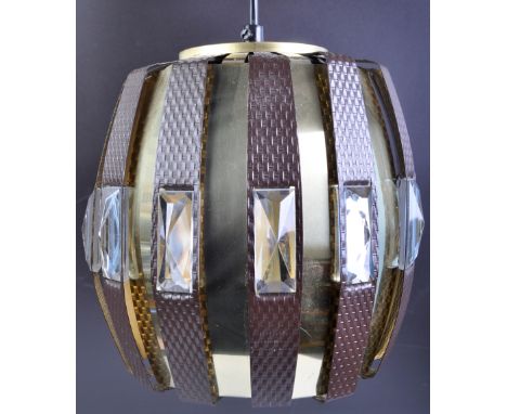 Werner Schou - Coronell Elektro - A&nbsp; retro vintage mid 20th Century 1960's Danish ceiling lamp light fixture having a bu