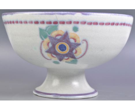 Carter, Stabler &amp; Adams - Poole Pottery - A retro vintage 20th Century ceramic hand painted&nbsp; centrepiece bowl / frui