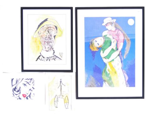 Robert Driessen - Art Forger - a collection of 4x original artworks by renowned forger Robert Driessen, all each signed to th