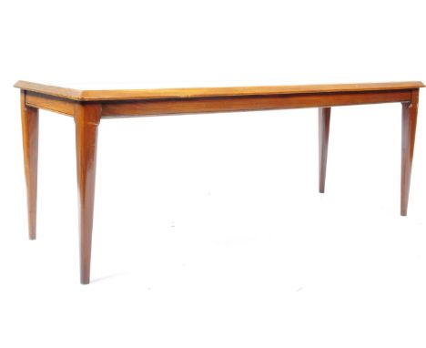 M &amp; T Ltd London - A quality retro vintage mid 20th Century teak wood tile top coffee table / occasional centre table of 