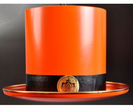 Hans-Agne Jakobsson AB - Markaryd - A superb retro vintage mid 20th Century Swedish designer top hat ceiling hanging pendant 