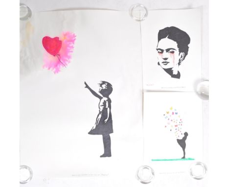 Robert Driessen - Art Forger - Banksy - a collection of x8 original artworks by renowned forger Robert Driessen, all in the m
