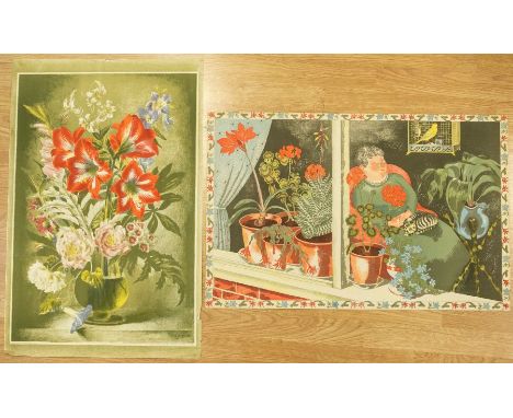 John Northcote Nash (1883-1977) Window Plants S.P.4 / colour lithograph, signed on the stone,  49.5cm x 76cm, unframed, print