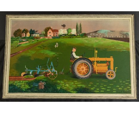 Kenneth Rowntree (1915-1997)Tractor (1945)S.P.3 / colour lithograph, signed on the stone, 49.5cm x 76cm, unframed - published