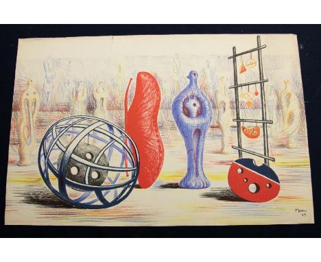 Henry Moore (British 1898-1986)Sculptural Objects (19) 49 S.P 30 / colour lithograph, signed on the stone, 76 x 49.5cm, unfra