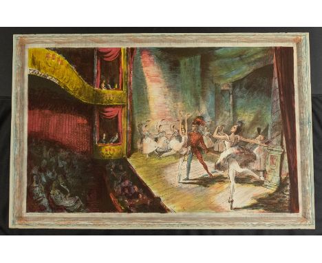 Charles Mozley (1915-1991)The Ballet S.P.10 / colour lithograph, signed on the stone, 49.5cm x 76cm, unframed - Printed in En