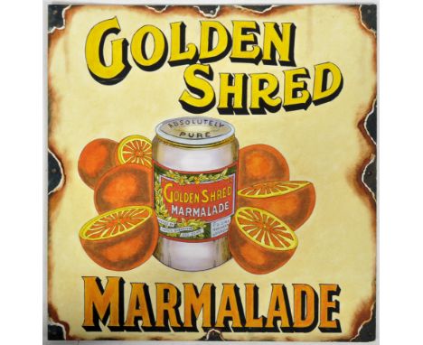 Golden Shred Marmalade - A contemporary oil on board artist's impression&nbsp;painting of a traditional advertising enamel si