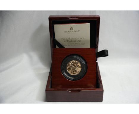 UNITED KINGDOM. Elizabeth II, 1952-2022. Gold 50 pence, 2021. Royal Mint. Proof Struck on the Day. Commemorating the 50th ann