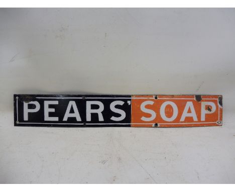 A Pears' Soap narrow enamel strip, 18 1/2 x 2 3/4". 