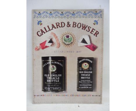 A Callard &amp; Bowser pictorial showcard advertising Old English Treacle Brittle, 9 x 12". 