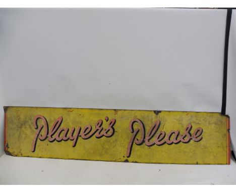 A Player's Please rectangular enamel sign, 69 3/4 x 50 3/4".