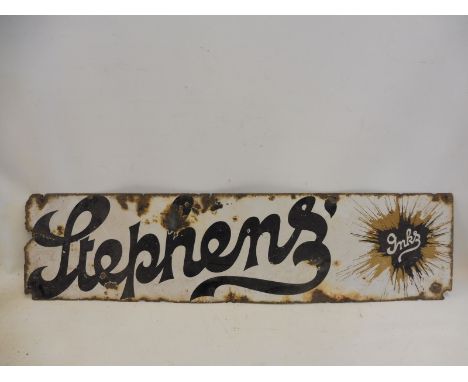 A Stephens' Inks rectangular enamel sign by Ralph and Jordan of Bilston, 48 x 12".