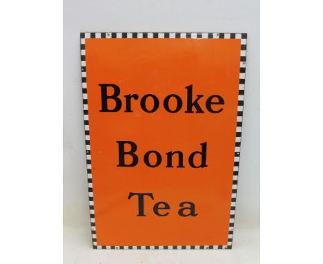 A Brooke Bond Tea rectangular enamel sign, 20 x 30".