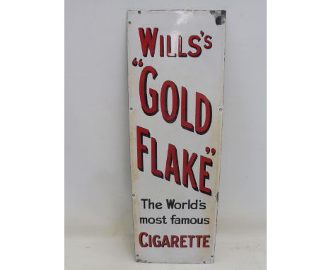 A Wills's 'Gold Flake' rectangular enamel sign, 12 x 36". 