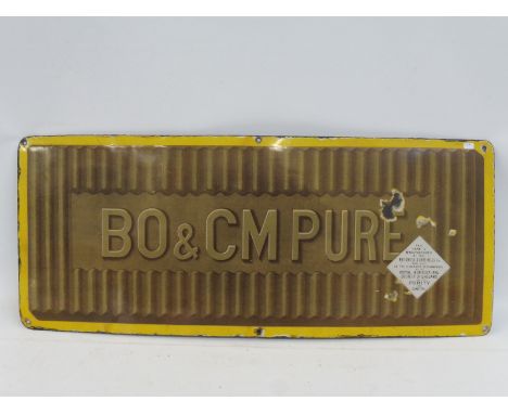 An unusual BO &amp; CM Pure enamel sign.