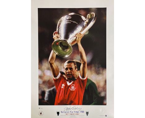 Nottingham Forest 1980 European Cup print signed by John McGovern This superb limited edition Big Blue Tube gloss photographi