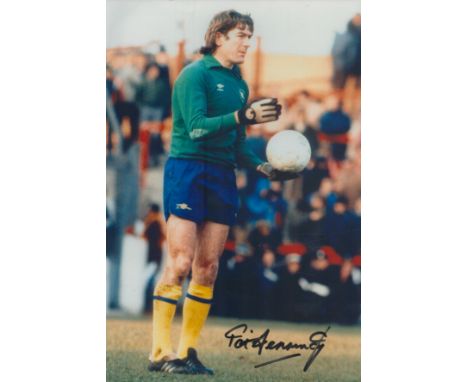 Pat Jennings signed 12x8 inch colour photo pictured while playing for Arsenal F.C. Good condition. All autographs come with a