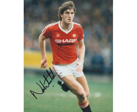 Norman Whiteside signed 10x8 inch colour photo pictured while playing for Manchester United. Good condition. All autographs c