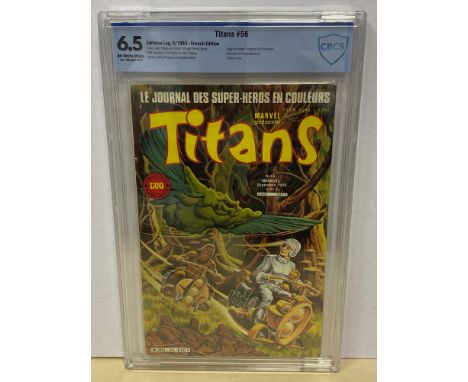 TITANS #56 (1983 - MARVEL - French Edition) Graded CBCS 6.5 (French Franc Copy) - Frank Springer, Vince Colletta, Walt Simons