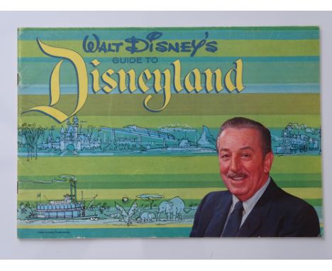 WALT DISNEY: WALT DISNEY'S GUIDE TO DISNEYLAND (1964) - souvenir guide book - 27 page, colour photograph tour through the fiv