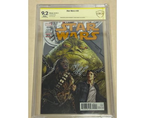 STAR WARS #35 (2017 - MARVEL) Graded CBCS 9.2 (Cents Copy) SIGNED BY JOHN COPPINGER - Salvador Larocca interior art and Mike 