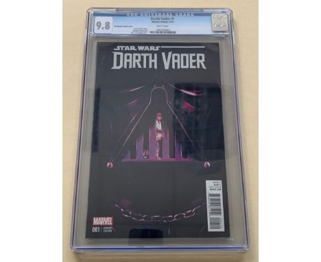 STAR WARS: DARTH VADER #1 (2015 - MARVEL) Graded CGC 9.8 (Cents Copy) - Del Mundo Variant Cover - Salvador Larroca interior a