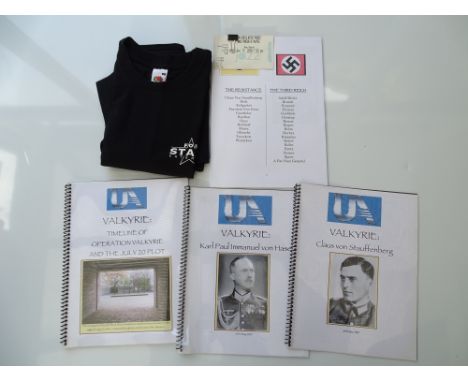 VALKYRIE (2008) - (TOM CRUISE / BILL NIGHY) - Catering Crew t-shirt M, Premiere ticket, 4 x Production Notes (Casting sheet, 