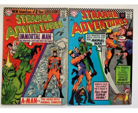 STRANGE ADVENTURES LOT #190 &amp; 195 - (2 in Lot) - (1966 - DC - Cents Copy/Pence Stamp - VG/VFN) - Run includes First appea