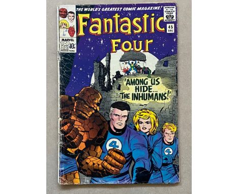 FANTASTIC FOUR #45 (1965 - MARVEL) FR/GD (Pence Copy) - First appearance The Inhumans with appearances by Sandman &amp; Drago