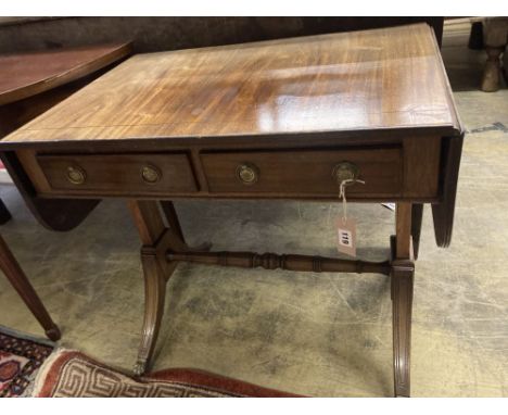 A Regency style mahogany sofa table, width 78cm depth 53cm height 72cm