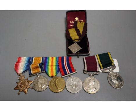 A group of three WWI medals to 9274 L.Cpl.C.Jarvis, Shrops Light Infantry and three other medals