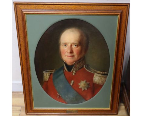 19th century Irish School, pair of oils on canvas, Portrait of the 4th Earl of Wicklow, William Howard (1788-1869) and the Co