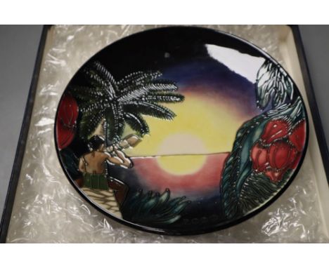 A Moorcroft 2000 year plate, ''Birth of Light'', designed by Nicola Slaney and Wendy Mason, limited edition number 368 of 200