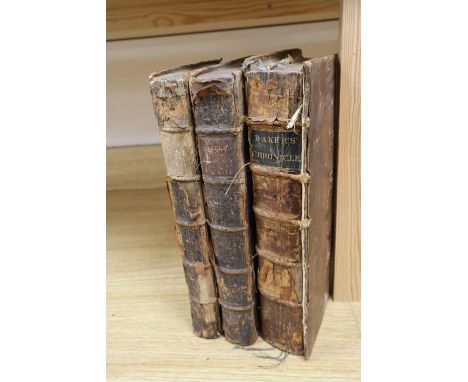 Baker (Richard), A Chronicle of the Kings of England and The Works of Sir William Temple in Two Volumes, the former printed f
