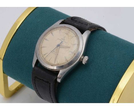 A c1950s Tudor Oyster Prince automatic stainless steel wristwatch, in need of attention and repair, 34mm, silvered dial with 