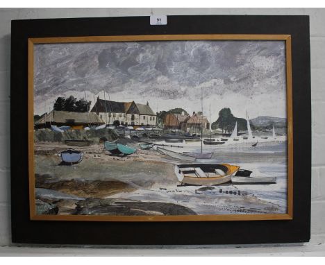 K. Hensby,Beach cove landscape,oil on board,signed K. Hensby,57 x 39cm framed 