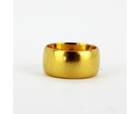 A 22ct yellow gold wedding band, (K.5), approx. 13.2gr.