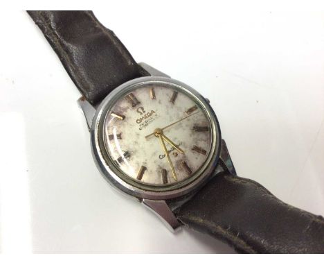Gentlemen’s Omega Automatic Chronometer Constellation wristwatch with silvered dial and gilt baton markers in stainless steel