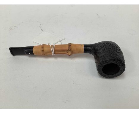 Dunhill Shell 4103 pipe with bamboo shank, appears unsmoked