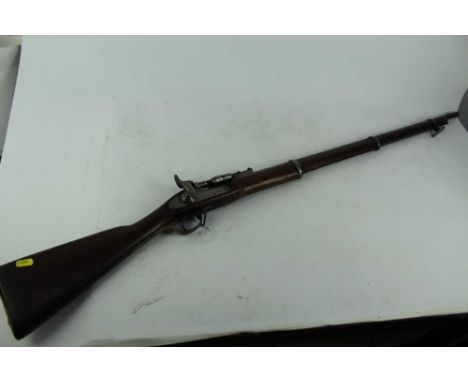 Victorian Snider rifle, the lock with crowned VR cipher and '1871 Enfield', ordnance stamps to barrel, walnut stocked with br