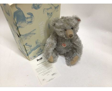 Steiff Bear 2012 Ice 036842, 2005 Green Teddy Bear 1908 408540 and 2001/02 Dark Brown Teddy Bear 1950 420245. All boxed with 