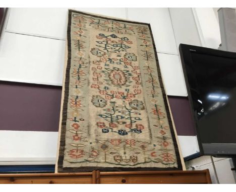 Flat weave tapestry/kelim on frame 167cm x 90cm