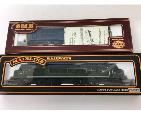 Railway diesel locomotives 00 gauge Lima 205105, 5121M, Mainline 37-050, Airfix 54100-6 all boxed