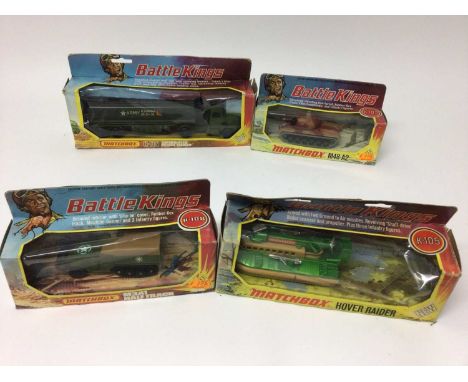 Matchbox Battle Kings selection of boxed items including K-112, K105, K115, K110, K108, K103, K113, K102, K109 (Qty)