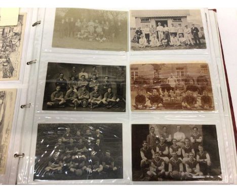 Postcards - An extensive collection in four albums. Many early cards and real photographic cards including Military regiments